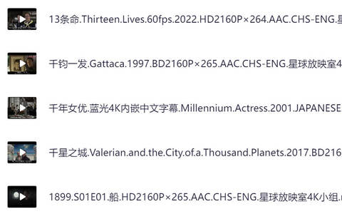 星球4K压制组2021~2024历年热门电影合集,夸克电影在线看