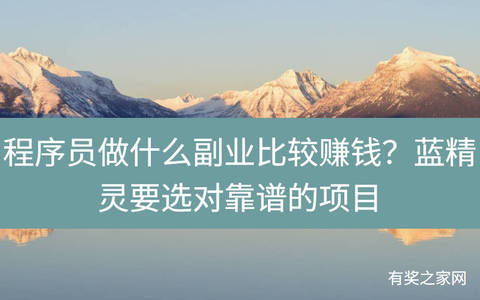程序员做什么副业比较赚钱？蓝精灵要选对靠谱的项目