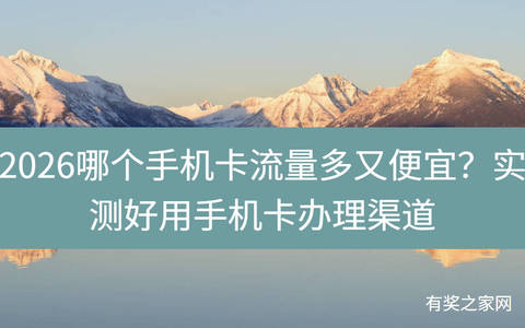 2026哪个手机卡流量多又便宜？实测好用手机卡办理渠道